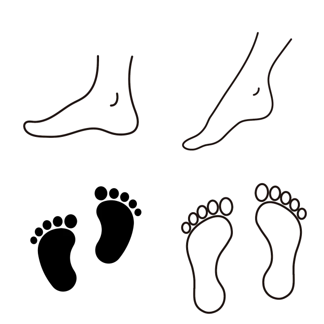 【PNG素材网-png.mixinnet.cn】觅知素材网素材_人体部位矢量图黑色脚印_193830318