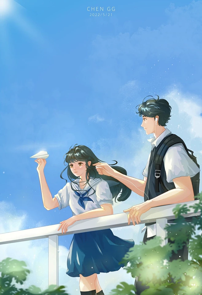 【PNG素材网-png.mixinnet.cn】耳机分你一半_GG-G__插画师作品_涂鸦王国gracg.com