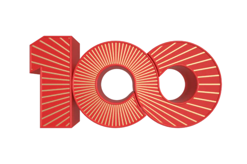 【PNG素材网-png.mixinnet.cn】立体100字体