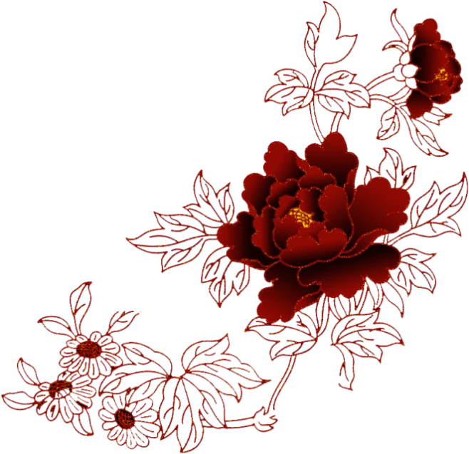 【PNG素材网-png.mixinnet.cn】PNG免抠牡丹花素材 - 红嘴绿鹦哥 - 精品采撷苑