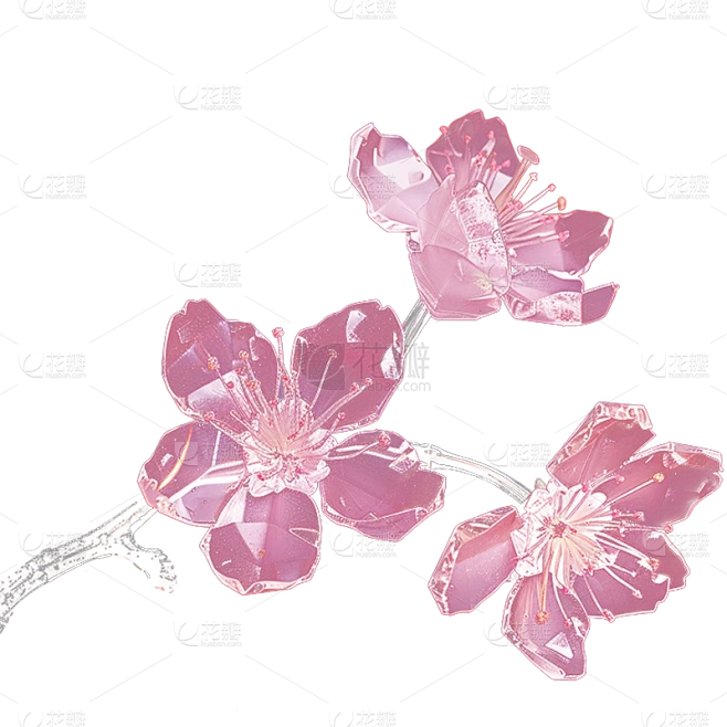 【觅图网-pic.51mitu.com】植物通用粉色樱花3D花朵元素素材
