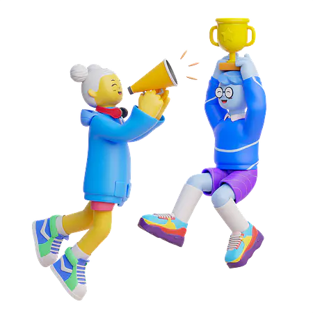 【PNG素材网-png.mixinnet.cn】C4D人物_拿奖杯