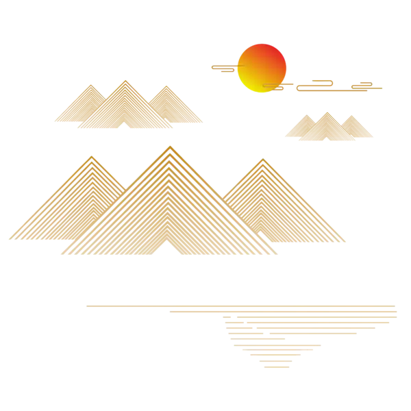 【PNG素材网-png.mixinnet.cn】中式金线中国风山水山峰祥云底纹线稿线条装饰_(2002x2001)