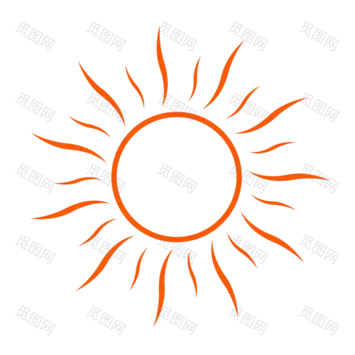 卡通简笔画太阳元素装饰贴纸5
