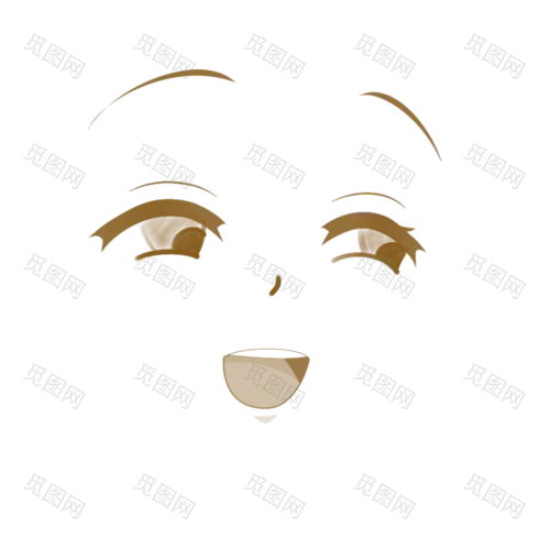 卡通画-面部表情元素-坏笑