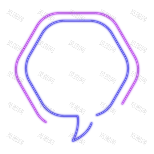 霓虹灯风文本框贴纸-SVG2