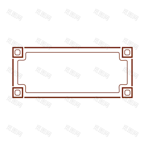 扁平中国风传统边框元素5