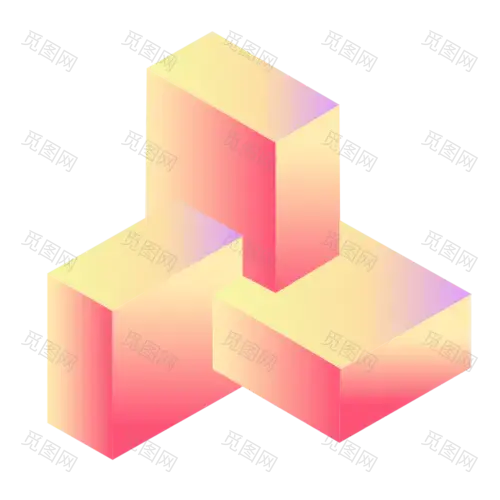 3D-渐变立体几何贴纸SVG-5