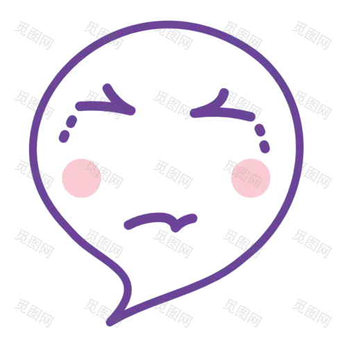 手绘-卡通气泡框表情包贴纸-哭泣