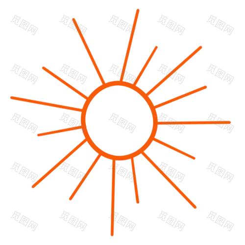 卡通简笔画太阳元素装饰贴纸8