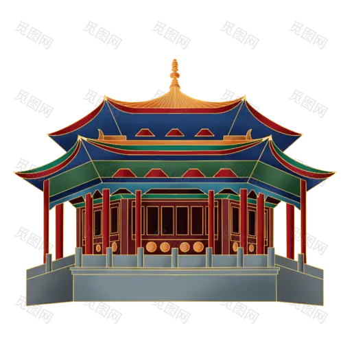 中国风-国潮特色建筑插画10