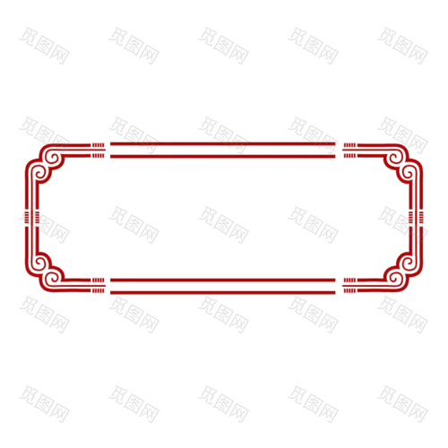 扁平中国风传统边框元素5