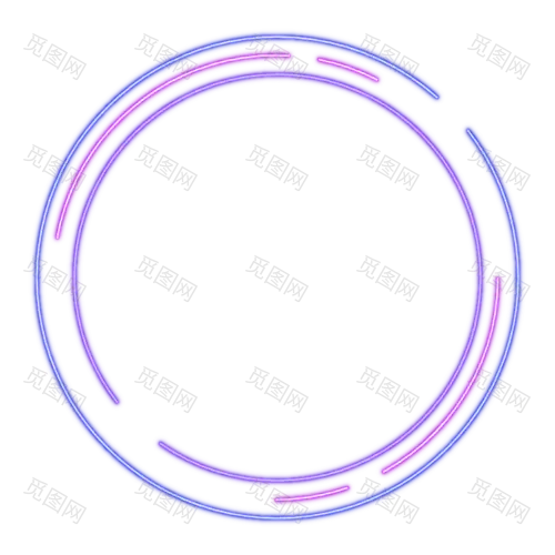 霓虹灯风文本框贴纸-SVG6