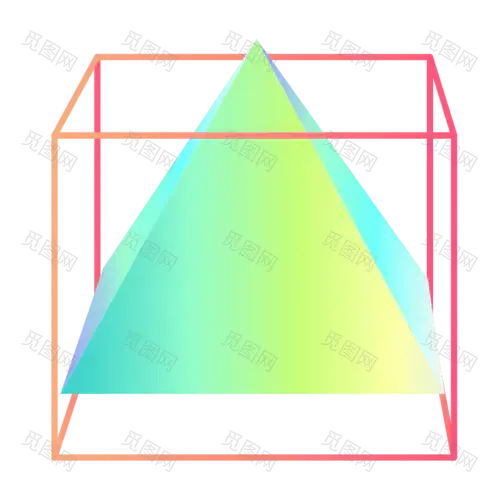 3D-渐变立体几何贴纸SVG-1