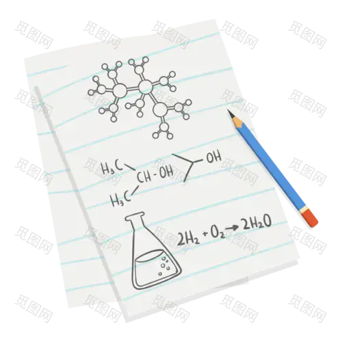 手绘-初高中课程辅导贴纸-化学公式