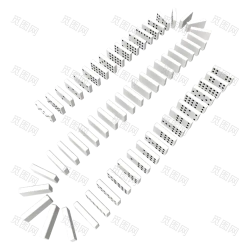 C4D-3D立体多米诺骨牌2