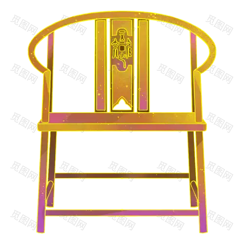 中国风装饰贴纸-扶手椅