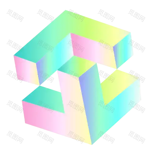 3D-渐变立体几何贴纸SVG-8