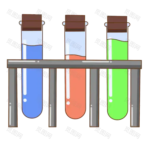 手绘-初高中课程辅导贴纸-试管