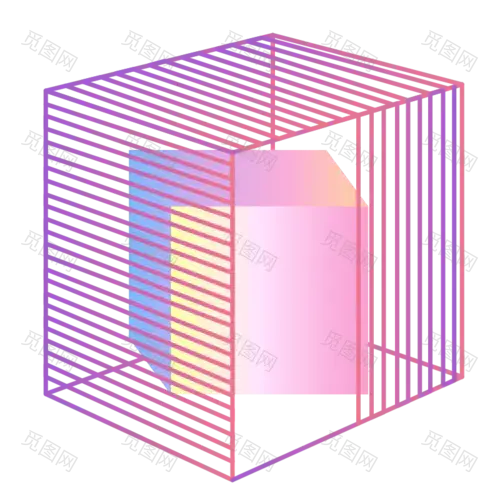 3D-渐变立体几何贴纸SVG-6