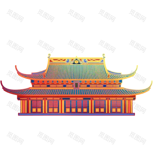 中秋国庆中国风建筑-夫子庙