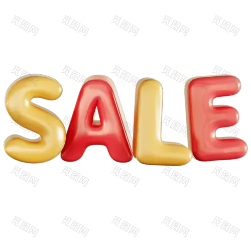 3D-电商氛围元素贴纸C4D-sale