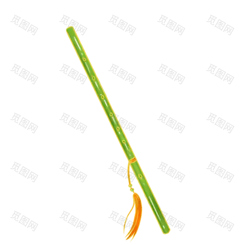 手绘-中国风元素贴纸-笛子