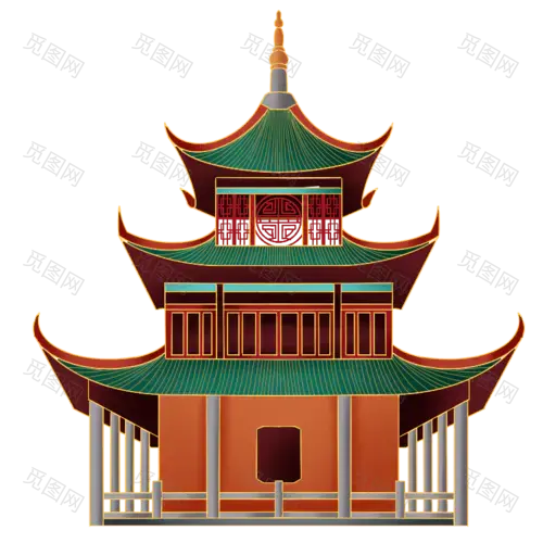 中国风-国潮特色建筑插画3