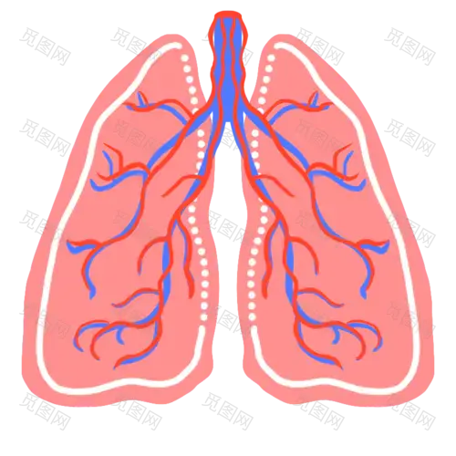 卡通风肺部医疗元素贴纸8