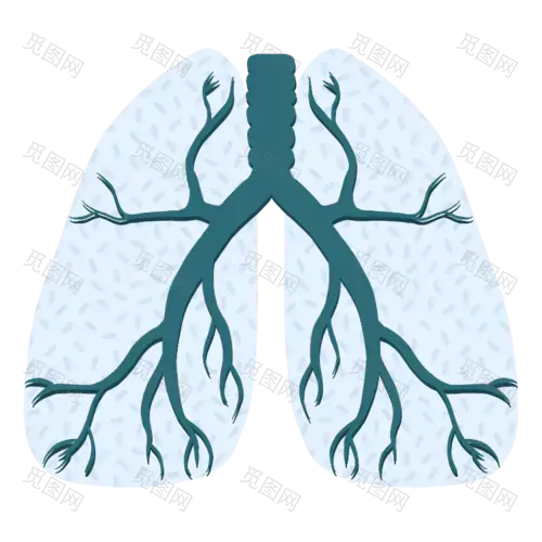 卡通风肺部医疗元素贴纸4