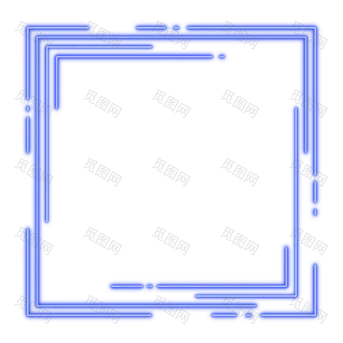 霓虹灯风文本框贴纸-SVG1