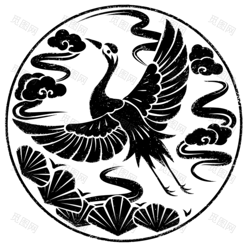 手绘-鸟类图腾贴纸