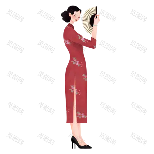 中国风-人物插画-民国女性