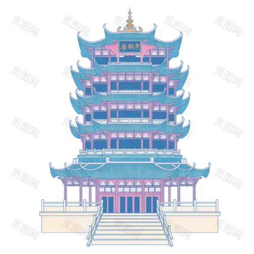 中国风-传统建筑元素插画8