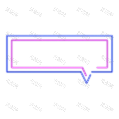 霓虹灯风文本框贴纸-SVG3