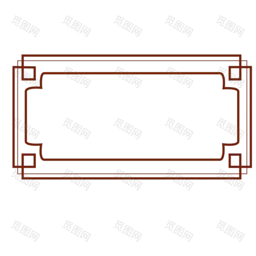 扁平中国风传统边框元素7