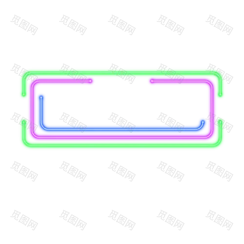 霓虹灯风文本框贴纸-SVG8