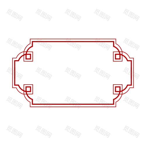 扁平中国风传统边框元素3
