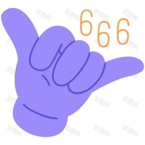 扁平可爱手势贴纸-SVG-666