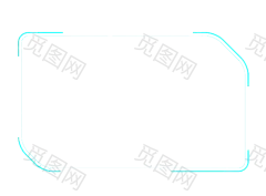 科技几何图框PNG素材