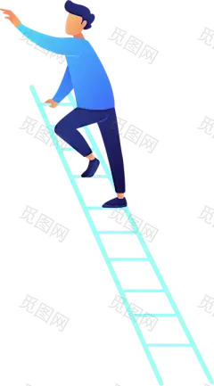 扁平化UI人物插画PNG免抠图