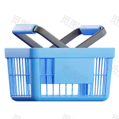 Shopping Basket 3D Illustration