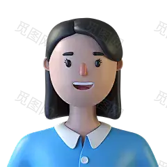 创意可爱卡通3D立体人物头像插画图标渲染免抠图psd设计素材模板-淘宝网