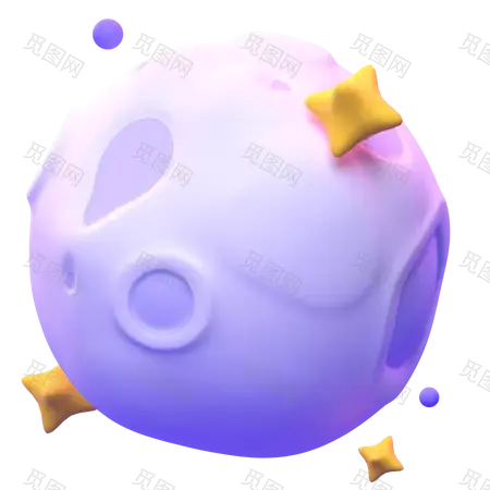 Full Moon 3D Icon