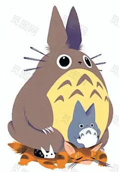 Totoro and Cat Bus by Pocketowl