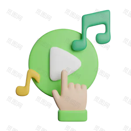 Play Music 3D Icon