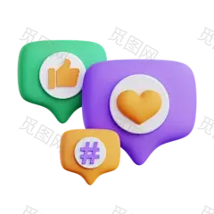 Social Media 3D Icon