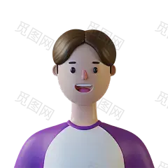 创意可爱卡通3D立体人物头像插画图标渲染免抠图psd设计素材模板-淘宝网