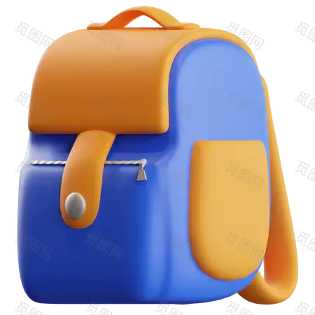 School Bag 3D Illustration