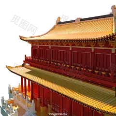 古风建筑插画PNG